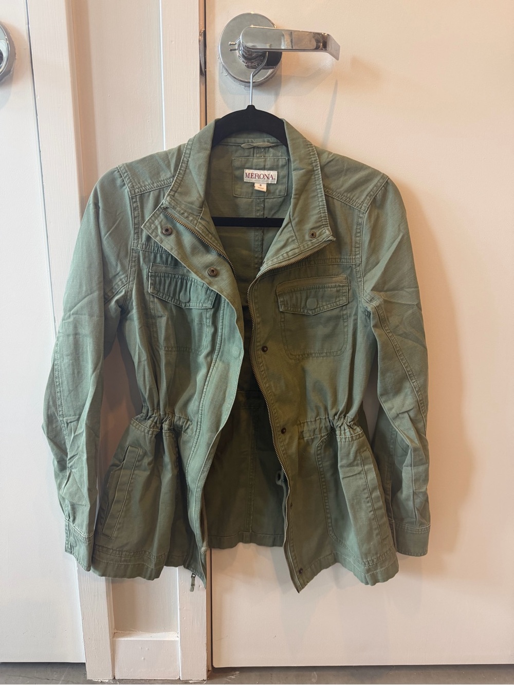 Merona Olive Utility Jacket with Cinch Waist